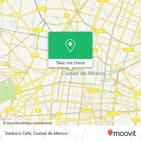 Mapa de Sanbors Cafe, Avenida Juárez Centro 06010 Cuauhtémoc, Ciudad de México