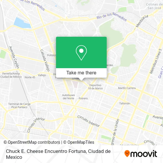 Mapa de Chuck E. Cheese Encuentro Fortuna
