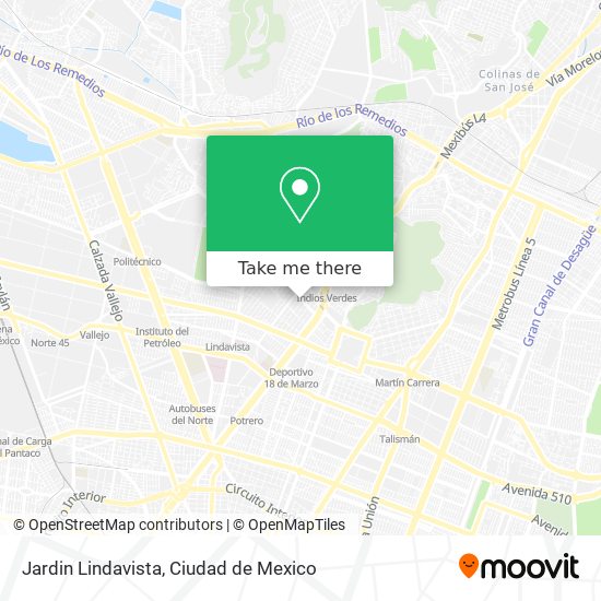 Mapa de Jardin Lindavista