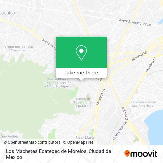 Mapa de Los Machetes Ecatepec de Morelos