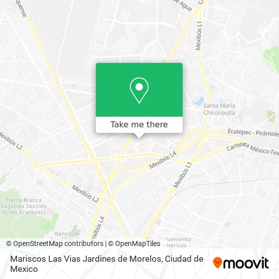 Mapa de Mariscos Las Vias Jardines de Morelos
