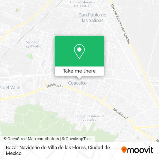 Bazar Navideño de Villa de las Flores map