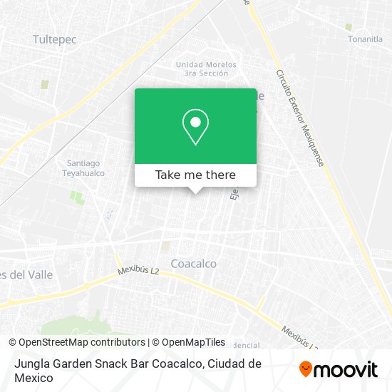 Mapa de Jungla Garden Snack Bar Coacalco