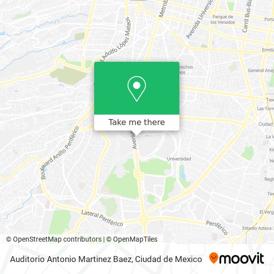 Auditorio Antonio Martinez Baez map