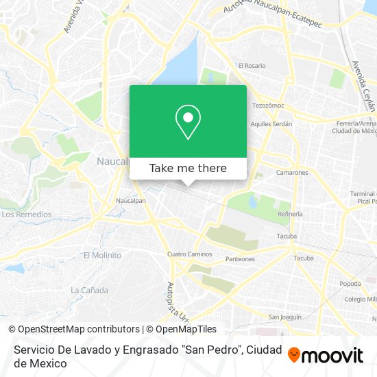 Mapa de Servicio De Lavado y Engrasado "San Pedro"