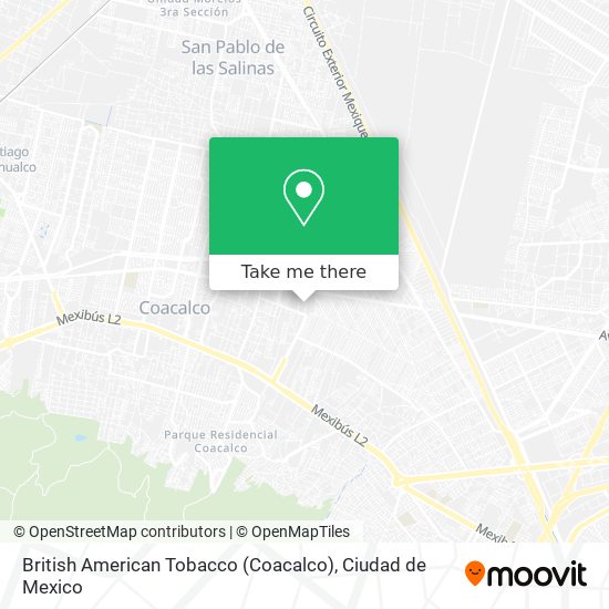 How to get to British American Tobacco (Coacalco) in Tultepec by Bus?