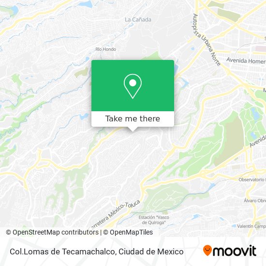 Col.Lomas de Tecamachalco map