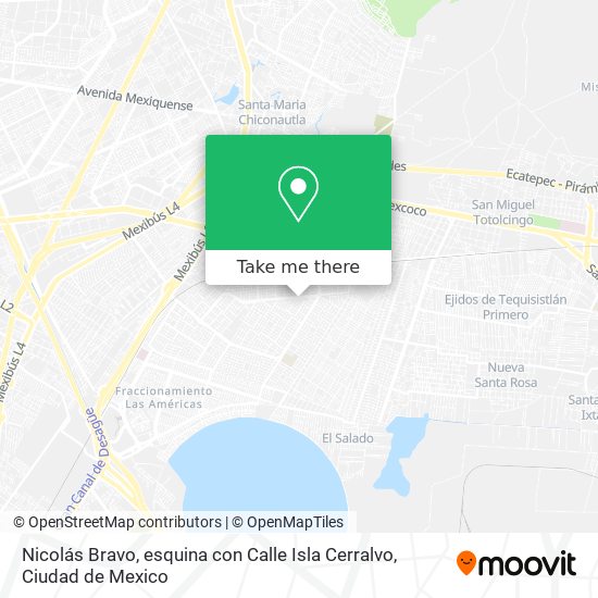 Mapa de Nicolás Bravo, esquina con Calle Isla Cerralvo