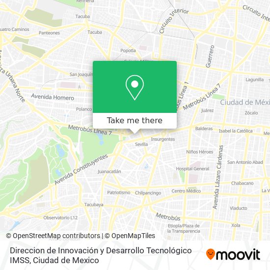 Direccion de Innovación y Desarrollo Tecnológico IMSS map