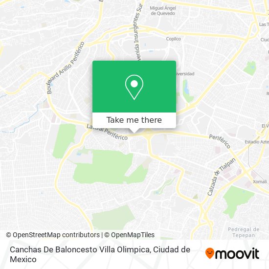 Mapa de Canchas De Baloncesto Villa Olimpica