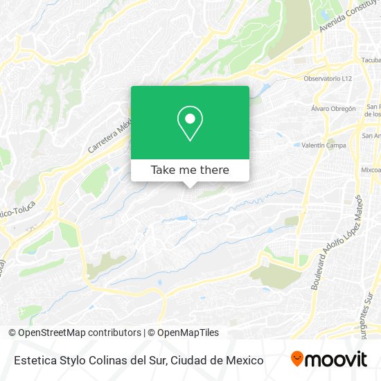 Mapa de Estetica Stylo Colinas del Sur