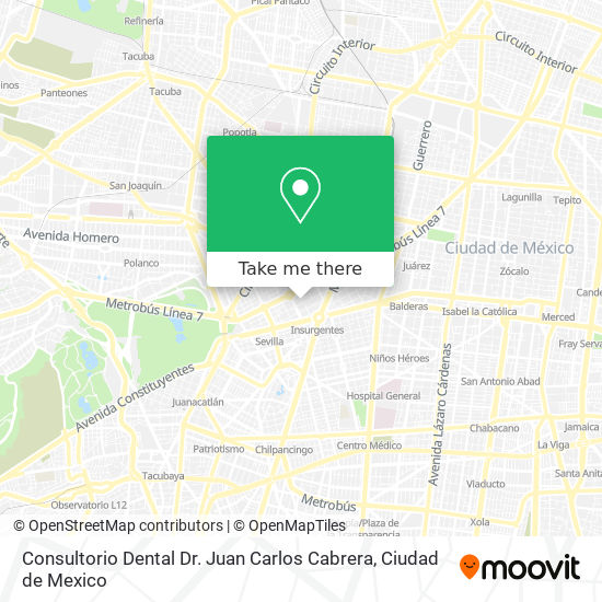 Consultorio Dental Dr. Juan Carlos Cabrera map
