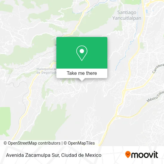 Avenida Zacamulpa Sur map