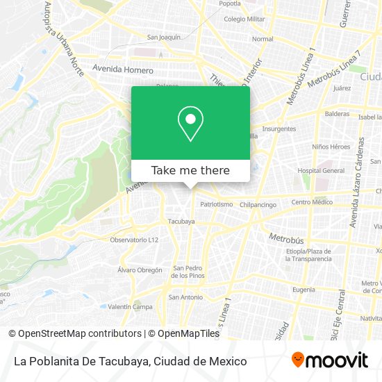 La Poblanita De Tacubaya map