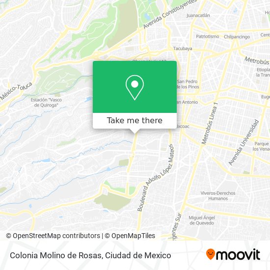 Mapa de Colonia Molino de Rosas