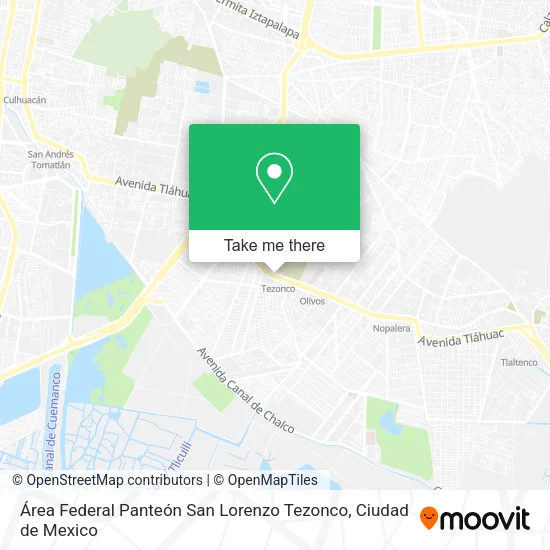 Área Federal Panteón San Lorenzo Tezonco map