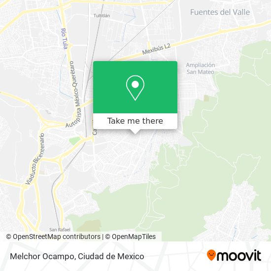 How to get to Melchor Ocampo in Cuautitlán Izcalli by Bus or Train?