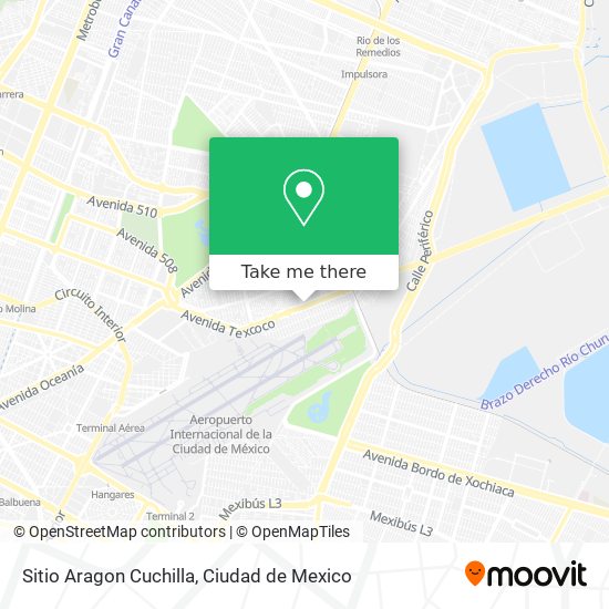 Sitio Aragon Cuchilla map