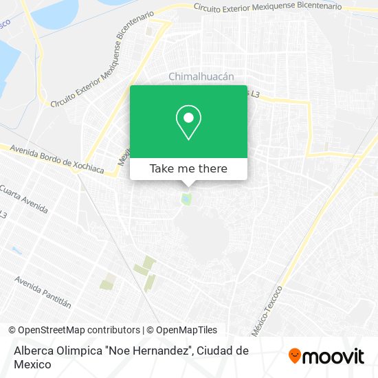 How to get to Alberca Olimpica ''Noe Hernandez'' in Nezahualcóyotl by Bus  or Metro?