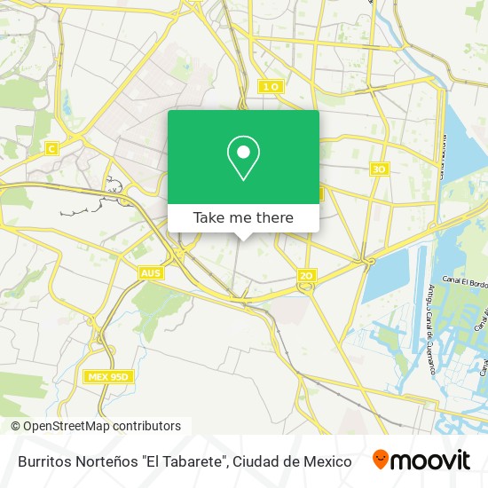 Burritos Norteños "El Tabarete" map