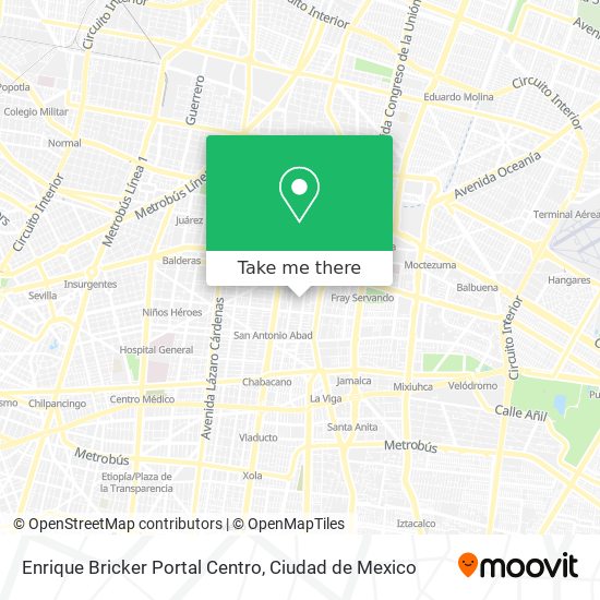 Enrique Bricker Portal Centro map