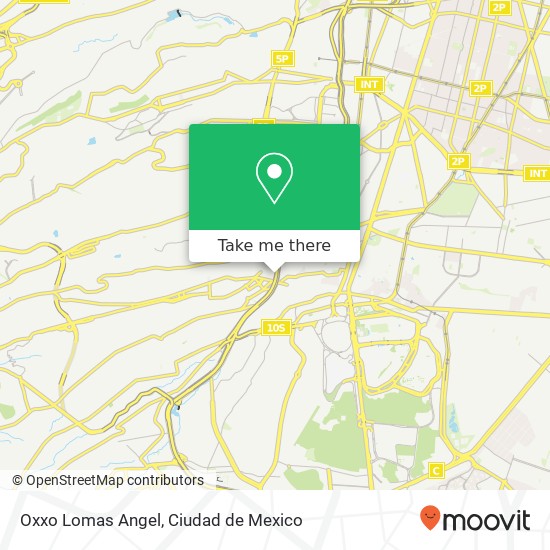 Oxxo Lomas Angel map