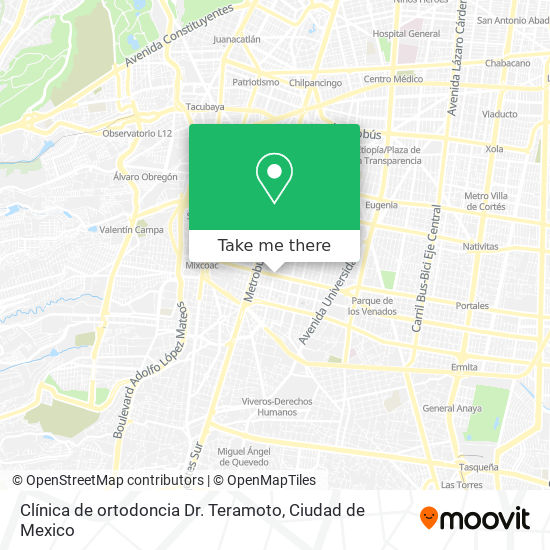 Clínica de ortodoncia Dr. Teramoto map