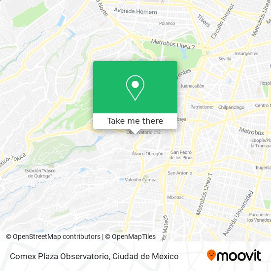 Comex Plaza Observatorio map