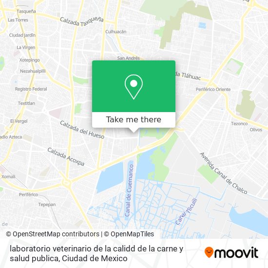 Mapa de laboratorio veterinario de la calidd de la carne y salud publica