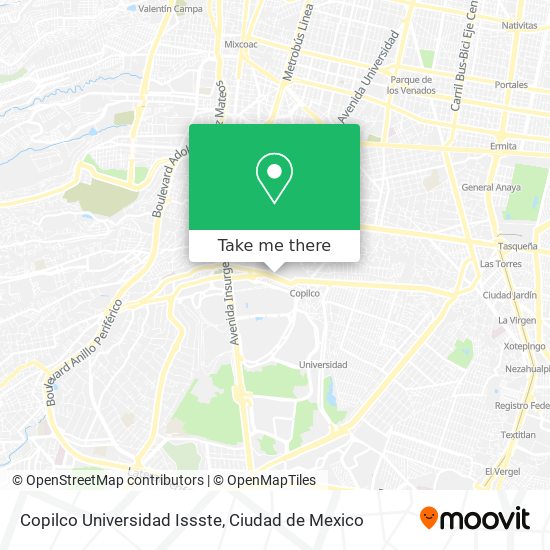 Copilco Universidad Issste map