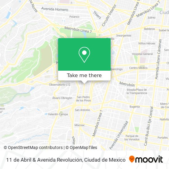 11 de Abril & Avenida Revolución map