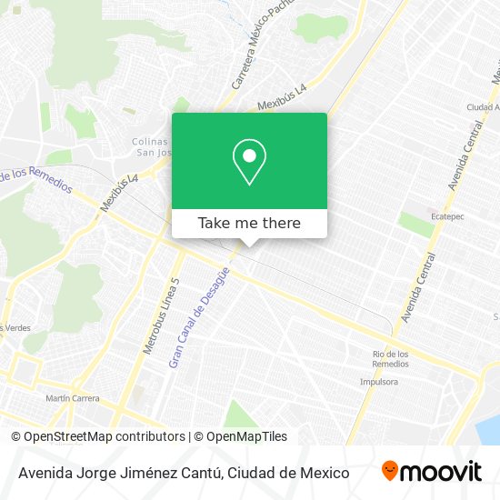 Mapa de Avenida Jorge Jiménez Cantú