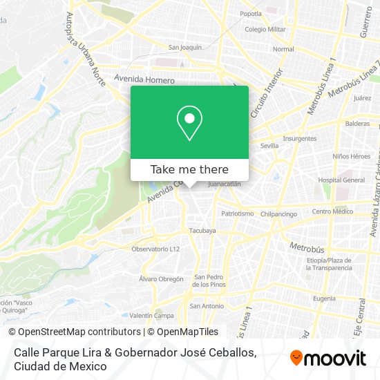 Calle Parque Lira & Gobernador José Ceballos map