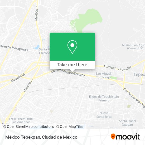 Mapa de México Tepexpan