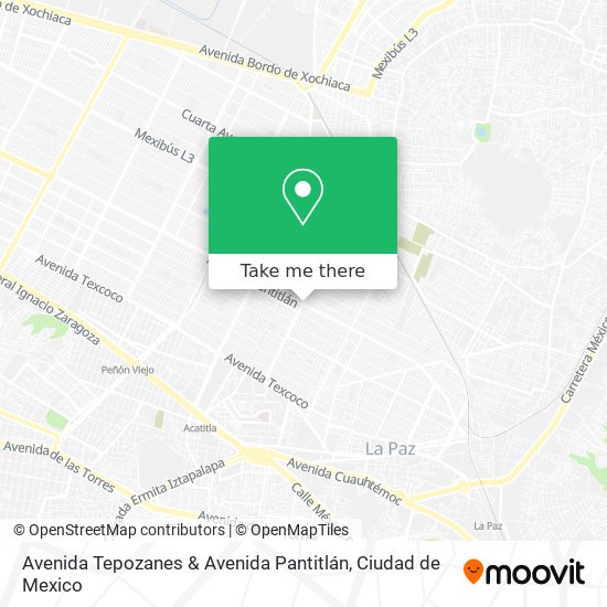 Avenida Tepozanes & Avenida Pantitlán map