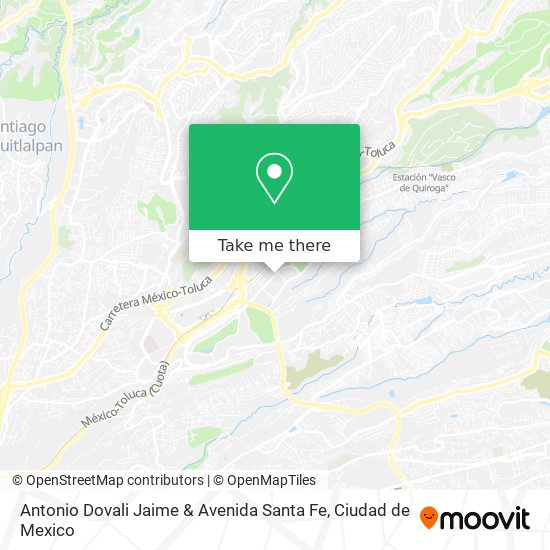 Antonio Dovali Jaime & Avenida Santa Fe map