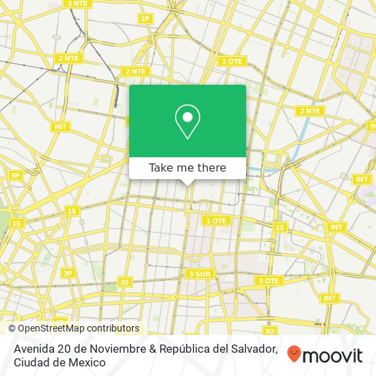 Avenida 20 de Noviembre & República del Salvador map