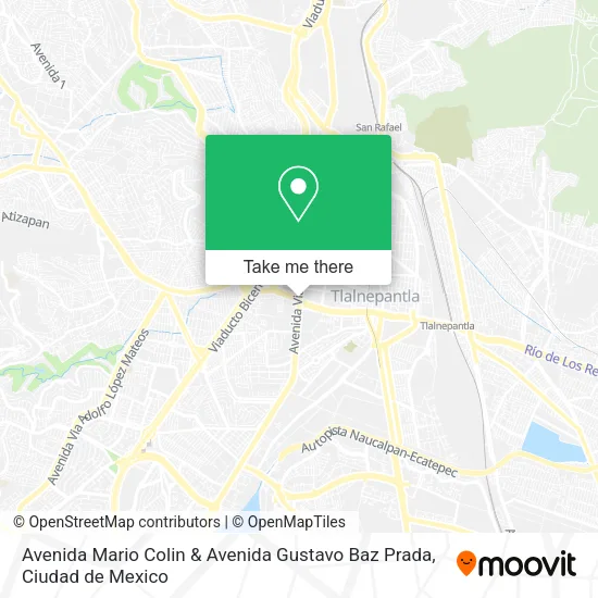 Mapa de Avenida Mario Colin & Avenida Gustavo Baz Prada