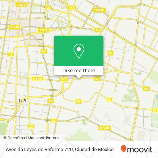 Avenida Leyes de Reforma 720 map