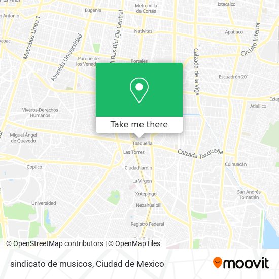 sindicato de  musicos map