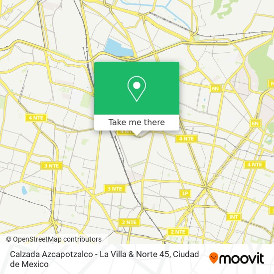 Calzada Azcapotzalco - La Villa & Norte 45 map