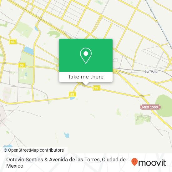 Mapa de Octavio Sentíes & Avenida de las Torres