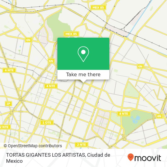 Mapa de TORTAS GIGANTES LOS ARTISTAS