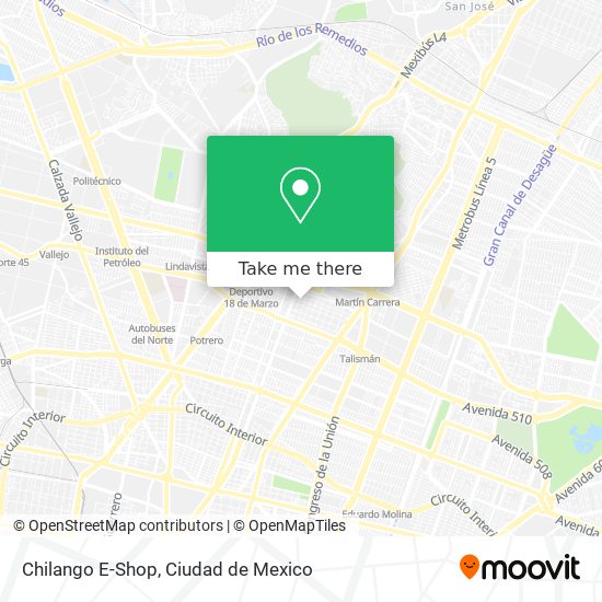 Mapa de Chilango E-Shop