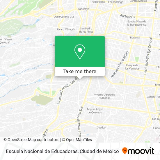 Escuela Nacional de Educadoras map
