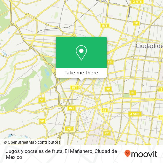 Jugos y cocteles de fruta, El Mañanero map