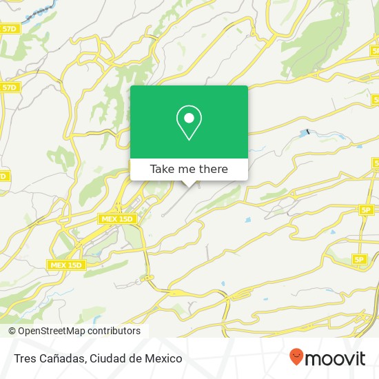 Tres Cañadas map