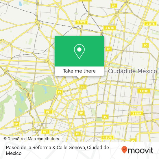 Mapa de Paseo de la Reforma & Calle Génova