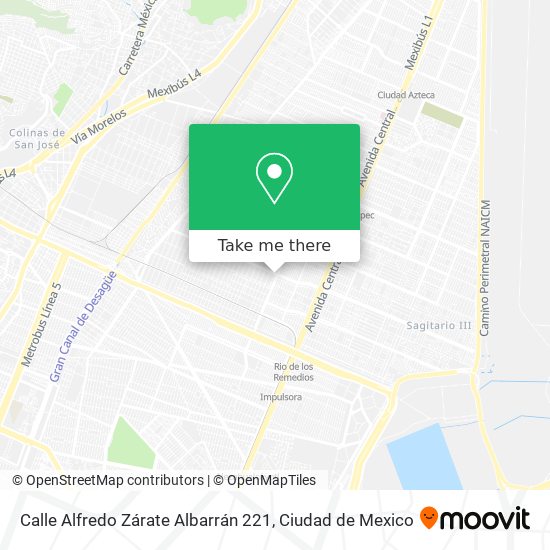 Calle Alfredo Zárate Albarrán 221 map