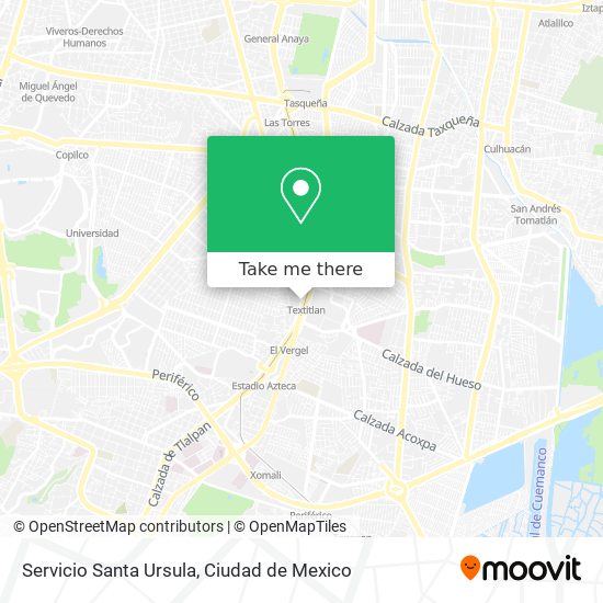 Servicio Santa Ursula map